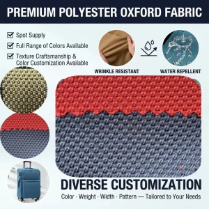 800D PU Coated Abrasion-Resistant Polyester Jacquard Oxford Fabric for Handbags Backpacks Luggage Tents Outdoor