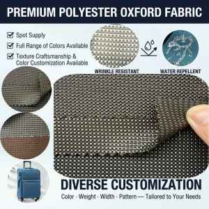 800D Two-Color PU Coated Abrasion-Resistant Polyester Jacquard Oxford Fabric for Handbags Backpacks Luggage Tents