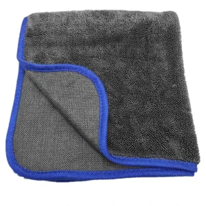 800gsm High Absorbent Quick Dry Soft Auto Care Microfiber Detailing Cloth Knitted Large Twist Loop Drying Towel for Car Wash