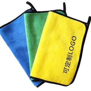 800gsm Microfiber Double Layer Car Wash Towel Absorbent Plush Quick-Dry Woven Technique for Car Cleaning Drying