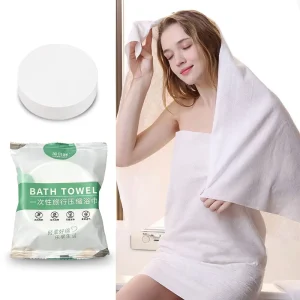 80Gsm Thickened Compressed Non Woven Bath Towel Quick Dry Disposable Compact Towels Viscose for Home Hotel Beach Travel