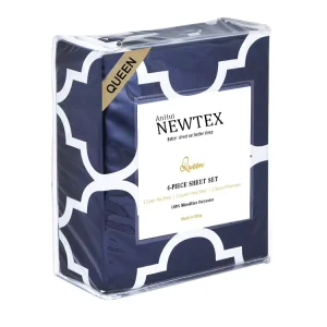 80gsm 100% Polyester Microfiber Bed Sheet & Pillowcase Set 3/4 Pieces Printed Design