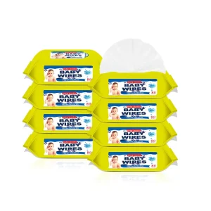 80pcs Dual-Use Dry/Wet Tissue Baby Wet Tissue Portable Tissue