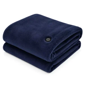 80x150cm Portable Electric Blanket 12V Car Plug Fleece 3 Heat Settings for Office & Car & Outdoor with CE FCC ETL Certified