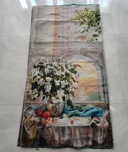 80x160cm China Jacquard Brocade Woven Decorative Tapestry of Love for Wall Hanging