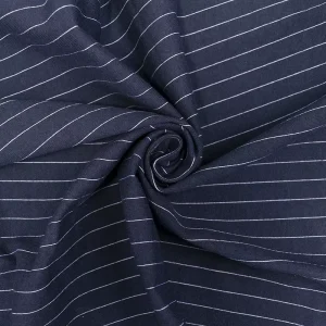 82% Cotton 14% Polyester 4% Spandex Knitted Striped Denim Fabric Heavyweight for Children Jeans and Shoes