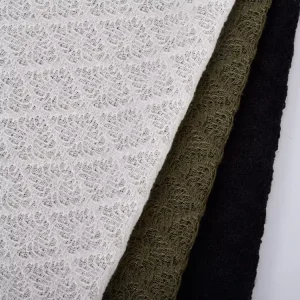 82% Polyester 13% Rayon 160cm Hollow Jacquard Knitted Fabrics for Clothing