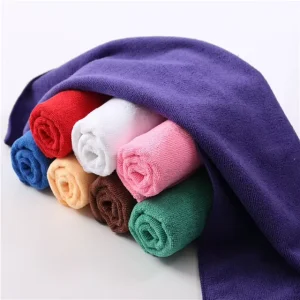 85% Polyester and 15% Polyamide Plush Quick Dry Microfiber Solid Color Suede Hair Salon Towel