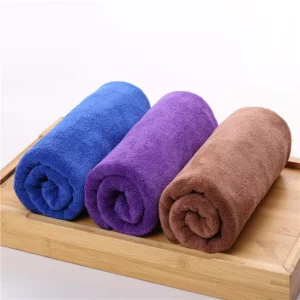 85% Polyester and 15% Polyamide Plush Quick Dry Microfiber Suede Bathroom Towel