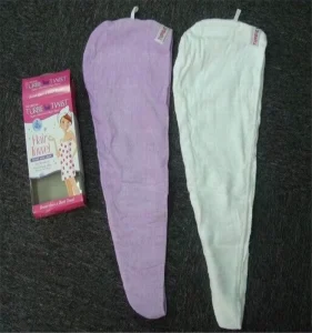 85% Polyester and 15% Polyamide Plush Quick Dry Microfiber Suede Turban Hair Drying Towel