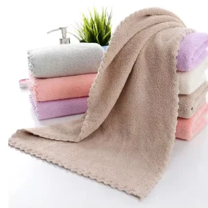 85% Polyester and 15% Polyamide Plush Quick Dry Terry Solid Color Polish Cleaning Towel