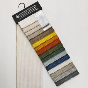 88 Polyester 12 Polyamide Woven Broad Striped Corduroy Velvet Upholstery Fabric for Sofa