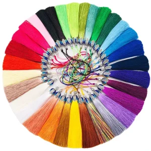 8CM Silky Tassel Cap Tassels Cloisonne Embellishing DIY Jewelry Cellphone Accessories Decorative Curtains for Garments