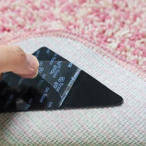 8PCS Triangle Rug Grippers Washable Reusable PU Gel Anti Curling Non Slip Carpet Corner Pads for Tile Hardwood Floors
