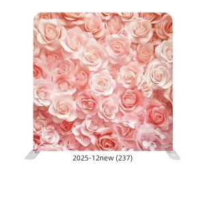 8ft Custom Photo Booth Background Cloth Portable Aluminum Frame Rose Flower Stretch Cloth