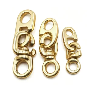 8mm 10mm 13mm Classic Solid Brass Waterproof Strong Swivel Hooks Pole Swivel Clip Flag Hook
