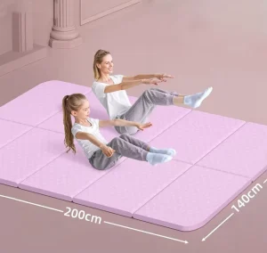 8mm Eco Friendly TPE Travel Portable Non Slip Extra Large Thick Wide Exercise Custom Logo Pilates Foldable Yoga Mat
