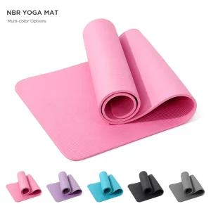 8mm NBR Yoga Mat Nylon Strap for Men Women Non Slip Exercise Mat for Home Yoga Pilates Stretching Floor Fitness Workouts