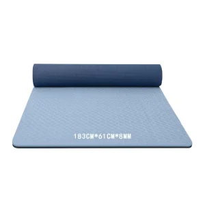 8mm Thick TPE Sports Yoga Mat 183cm Eco-Friendly Non-Slip for Hot Yoga and Fitness Exercise