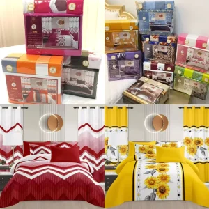 8pcs Bedding Set With Curtains King Size Bed Sheet Set Fitted Set Ready to Ship Bedding Sheet Set for Summer
