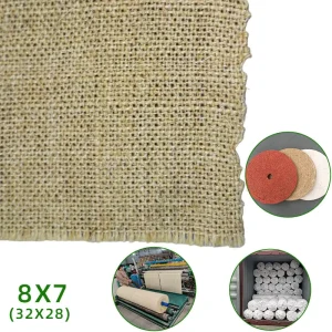 8×7 Inch Natural Sisal Fabric Pad for Polishing Wheels Durable Abrasive Backing