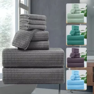 90*180cm Coral Fleece Superfine Fiber Bath Towel Set Adult Thick Absorbent Quick Drying Hotel Use