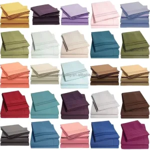 90GSM Deep Pocket Bedsheet 1800 Thread Count Microfiber Sheet Set 4pc Bed Sheets Full Size