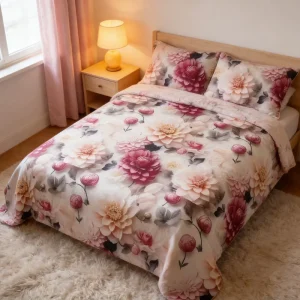 90gsm Woven Coated Memory 100% Polyester Microfiber 5D Digital Printed Home Textile Bed Sheet Fabric Roll