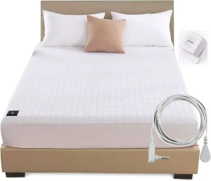 95% Cotton & 5%Silver Fiber Soft Grounding Fitted Bed Sheet with Cotton Skirt for Good Sleep and Pain Relief