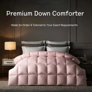 95% Goose Down Filled Quilted Cotton Luxury Duvet 140 Thread Count Breathable Eco-friendly Suitable for Winter
