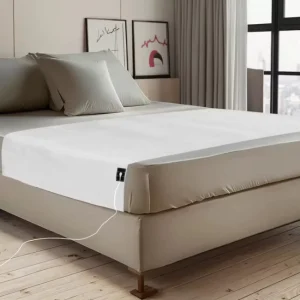 95% Organic Cotton 5% Silver Fiber Double Size Bed Sheet Set Geometric New Design Antibacterial Pain Relief Grounding Bedding