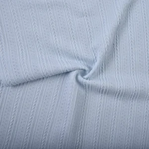 96% Polyester 4% Spandex 240GSM Knitting Jacquard Stretch Knit Fabric for Women’s Garment