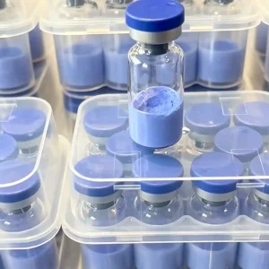 99% GHK Cu Cosmetic Grade Blue Copper Peptide Powder for Skin Care OEM