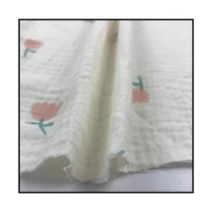 99% Polyester+1% Conductive Filament 120gsm Double Layer Muslin Fabric 135cm Crinkle Crepe Double Crepe Gauze Woven Girls Boys