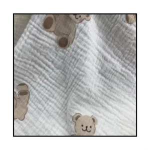 99% Polyester+1% Conductive Filament Bubble Fabric Crinkle Wrinkle Double Gauze Baby Blankets Pillow Upholstery Girls