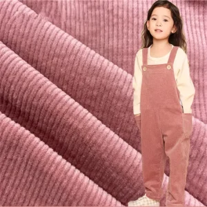 9W Corduroy Fabric with Striped Pattern Flame Retardant for Clothing Sofa Toy Home Textile Bags Accessories