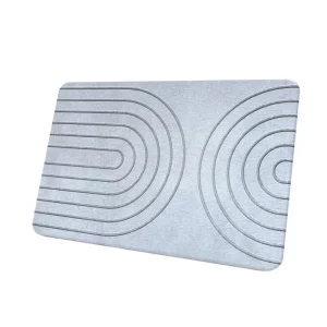 9mm Diatomite Bath Mat Solid Pattern Machine-Made Non-Slip Natural Stone Bath Mat for Bathroom