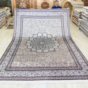 9x12ft Rugs Antique Silk Kashmir Eastern Travel Portable Turkish Prayer Mat Rug With the Pray