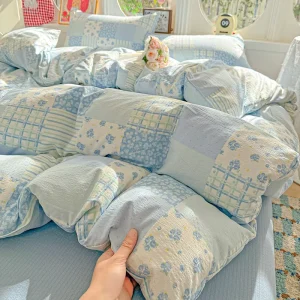 A class Kapok Creped Yarn Double Layer Yarn Bed Linen Three or Four Piece Suit