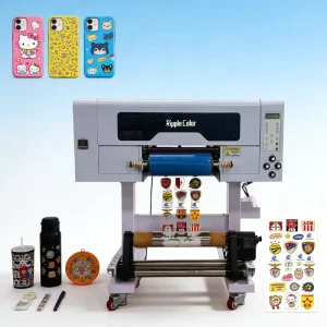 A3 30cm 32cm CMYKW Automatic Inkjet Printer for I3200 DTF with White Ink Stirring System for T shirts Sportswear