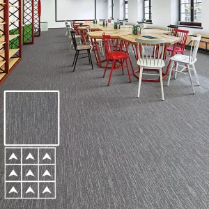 ASTM Class 1 Flame-Rated Nylon Carpet Tiles for Commercial & Public Areas