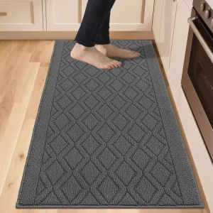 Absorbent 2 Pcs Kitchen Runner Rug Sets Non Slip Washable Thick Polypropylene Kitchen Standing Floor Mat