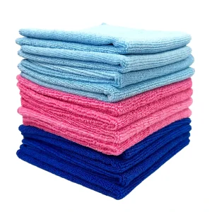 Absorbent 30x30cm Warp Knitted Microfiber Eco Friendly 260gsm Cleaning Cloth for Kitchen Grease Removal Household Dusting Window