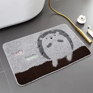 Absorbent Anti Slip Polyester Bath Rugs Animal Pattern Kids Bath Mats Machine Washable Home Hotel Bedroom Door Mats