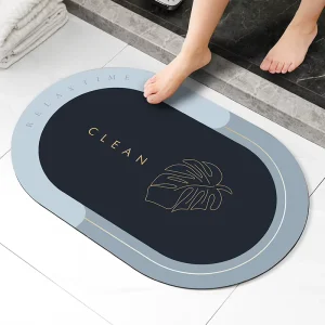 Absorbent Bathroom Bath Mat Anti Slip Shower Rug Premium Diatomite Bath Mat Carpets for the Bathroom