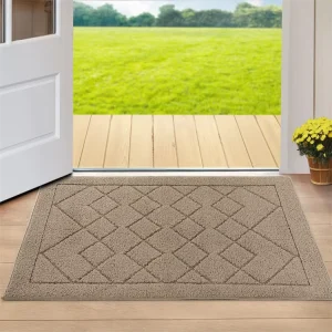 Absorbent Dirt Resistant Tufted Polypropylene Indoor Outdoor Door Mat Washable Low Profile Anti Skid Entrance Entry Mats