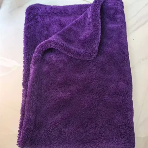 Absorbent Multi functional Microfiber Black Braided Car Towel Double sided Absorbent Car Cleaning Towels