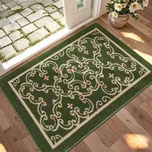 Absorbent Plain Tufted Loop Pile Welcome Door Mat Non Slip Machine Washable Entry Rug Muddy Wet Shoes Scraper Mat Dirt Trapper