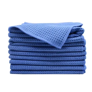 Absorbent Quick Dry Microfiber Waffle Weave Towel Microfiber Cleaning Cloth Good for Car Glass Cloth