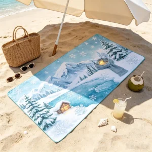 Absorbent Quick Dry Portable Bath Towel Sun Protection Shawl Towel Microfiber Seaside Customized Beach Towel